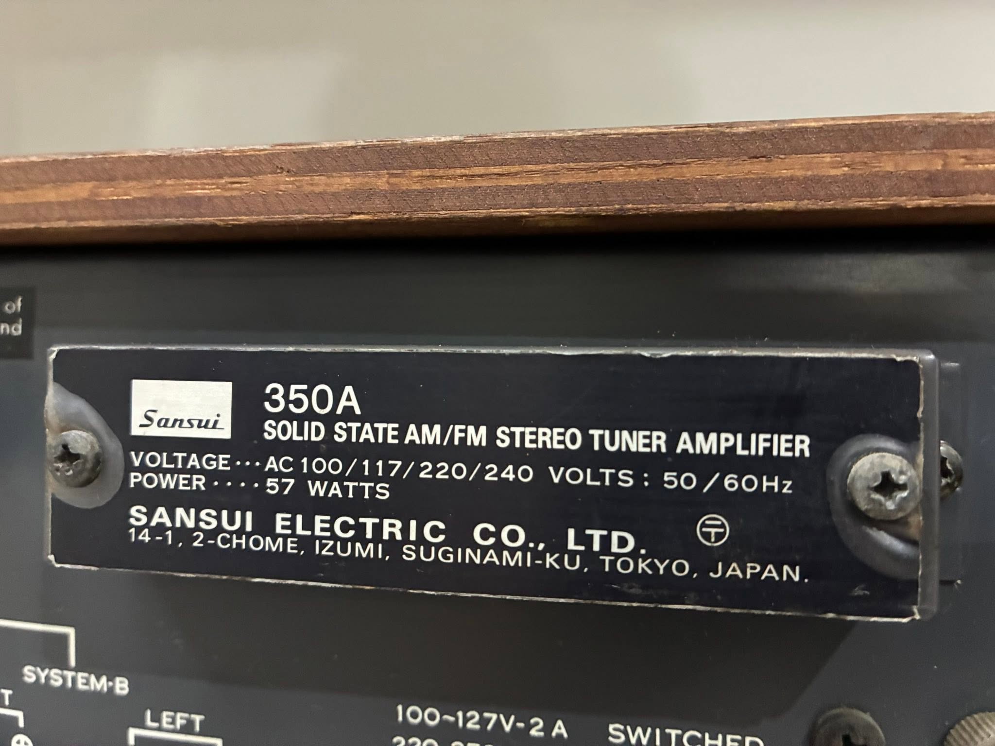 Venta Amplificador Sansui 350a (1970)
